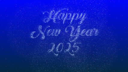 Fireworks 2025 blue background image.4k