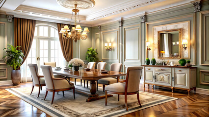 Loft interior design of modern living room. 