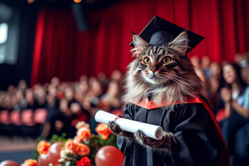 Proud Feline Graduate