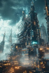 An enchanting fantasy animation scene capturing a magical journey through mystical landscapes, brimming with nature's mysteries and imaginative wonders