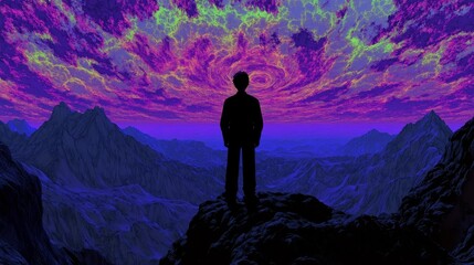Fototapeta premium An enchanting fantasy animation scene capturing a magical journey through mystical landscapes, brimming with nature's mysteries and imaginative wonders