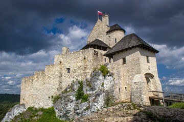 Fototapeta premium View of Bobolice Castle - Eagle's Nest Trail in Bobolice, Poland
