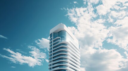 Graceful Tower in Clear Blue Sky