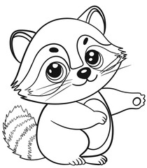 Raccoon cartoon