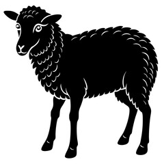 a sheep silhouette vector design