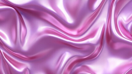 Fototapeta premium Abstract Pink Satin Fabric Texture With Draped Folds