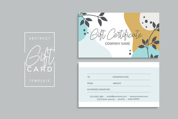 Set of colorful gift cards template. Modern style vector illustration of flowers for saloon, gallery, spa, shop. Gift voucher