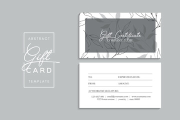 Set of colorful gift cards template. Modern style vector illustration of flowers for saloon, gallery, spa, shop. Gift voucher