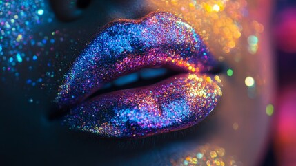 Glossy shining lips fastive make up glossy shining lips composition background