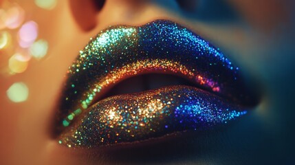 Glossy shining lips fastive make up glossy shining lips composition background