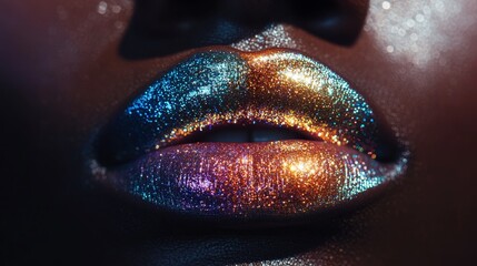 Glossy shining lips fastive make up glossy shining lips composition background