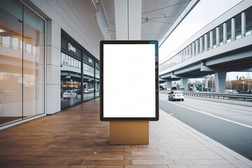 Advertisement board shopping mall high way