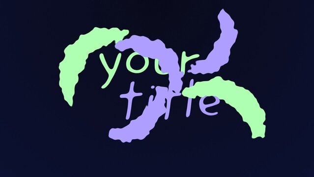 Playful Cartoon Lines Text Reveal Title Intro