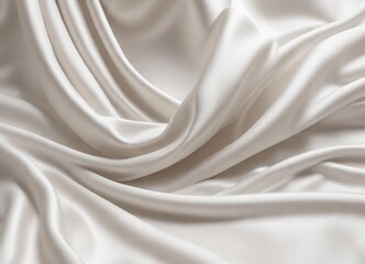 Obraz premium Luxurious white silk fabric background with elegant sheen, white, textile, sheen