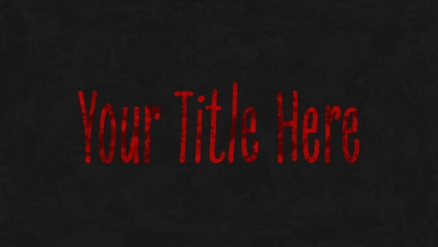 Scary Horror Grungy Title Intro