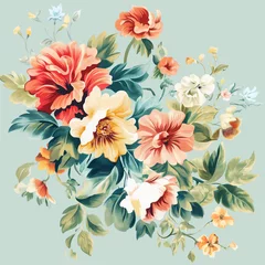 Seamles Floral Pattern, Hand painted Watercolor, Wildflowers