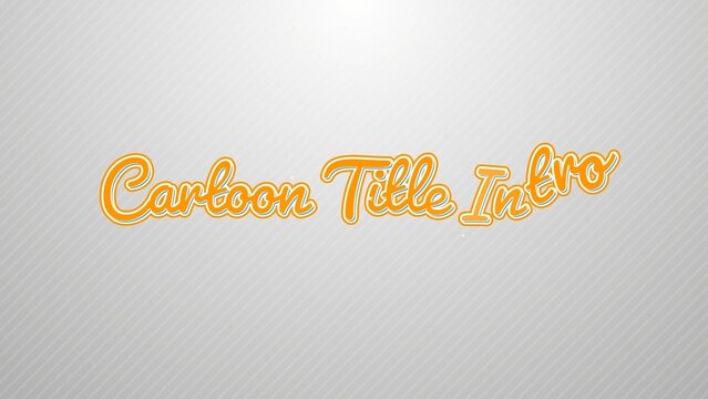 Shiny Glitter Cartoon Title Text Intro