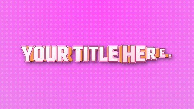 Bouncy Cartoon Text Title Intro
