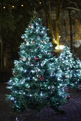 christmas tree and decorations