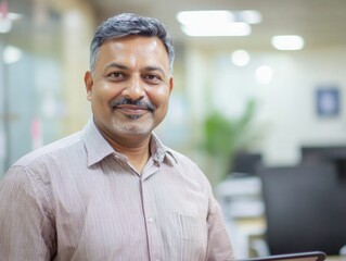 Obraz premium Smiling Businessman in Office