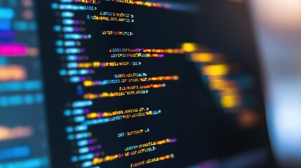 Fototapeta premium Smart Contract Code Displayed on Screen