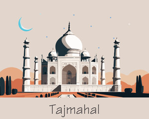 Taj Mahal in Agra Ethereal, majestic, grand, imposing, statuesque, beautiful, stunning
