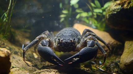 Emperor scorpion is a species of scorpion native to rainforests and savannas in West Africa. It is one of the largest scorpions in the world and lives for 2-3 years.