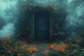 Mysterious Forest Doorway Hidden Deep Within Woods