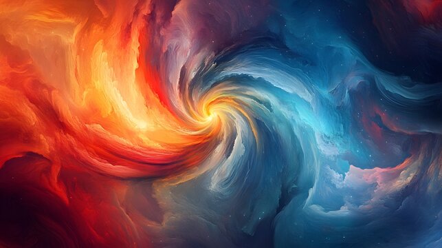 Swirls of bright colors reminiscent of a spinning galaxy - Powered by Adobe