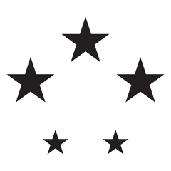 Five star rating. Product review flat icon for apps and websites