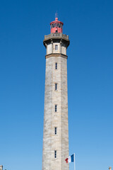 Le phare des Baleines &agrave; la pointe ouest de l'&icirc;le de R&eacute;, sur la commune fran&ccedil;aise de Saint-Cl&eacute;ment-des-Baleines. 