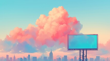 billboard with skyline