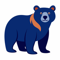 bear vector icon with white background