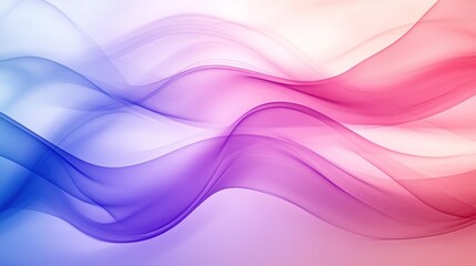 Naklejka premium Abstract waves in blue and pink create a soothing visual effect.