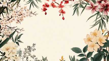 Bright floral arrangement with assorted blossoms framed against a neutral background showcasing nature's beauty