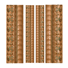 Antique Copper Flourish – High-Detail 3D Baroque Decoration
