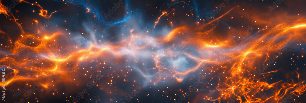 Aufkleber cosmic display of colors and lights in the universe