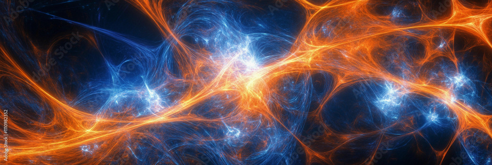 Poster colorful abstract design representing energy and movement
