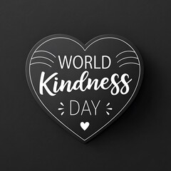 Obraz premium Random acts of Kindness Day. Cute happy Earth holding big heart.
