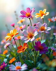 Fototapeta premium The flowers that bloom are so beautiful with various colors