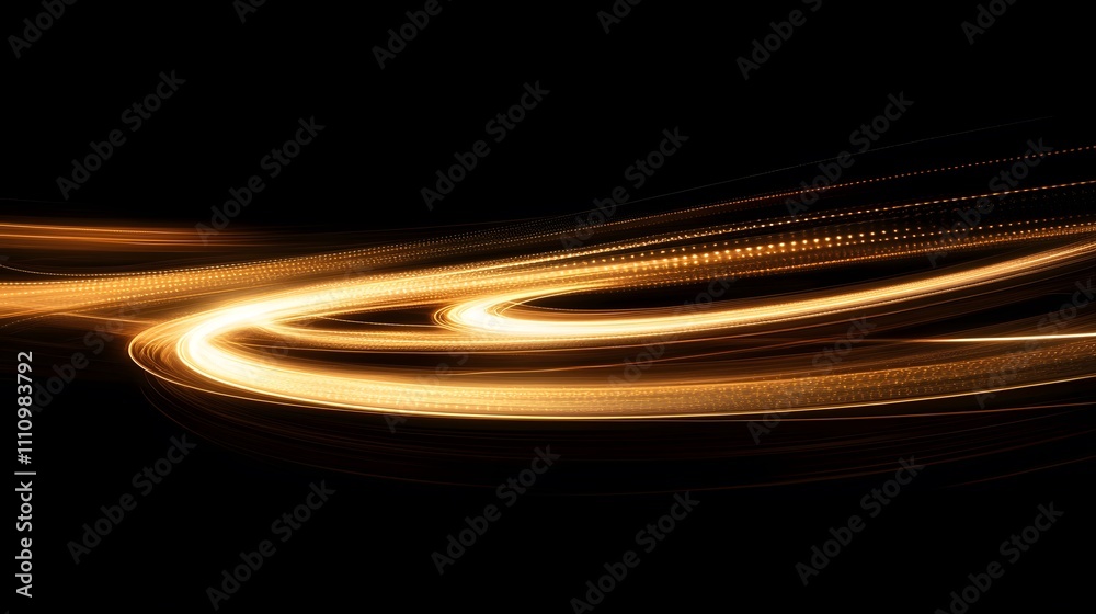 Poster Dynamic Flowing Light Trails with Soft Glows Creating a Stunning Abstract Background for Creative Projects and Visual Designs in Dark Environment