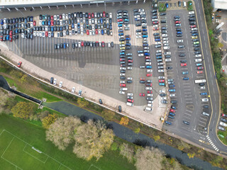 Aerial View of Birmingham Perry Barr Central City. Birmingham is a major city in England, West Midlands Region of United Kingdom. Drone's Camera Footage During Mostly Cloudy Day on November 4th, 2024