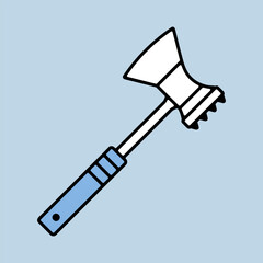 Meat hammer vector icon. Kitchen appliance