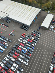 Aerial View of Birmingham Perry Barr Central City. Birmingham is a major city in England, West Midlands Region of United Kingdom. Drone's Camera Footage During Mostly Cloudy Day on November 4th, 2024