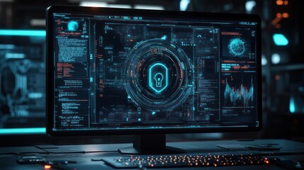 Cybersecurity System Interface: Digital Shield Protection