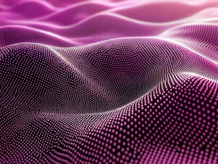 Naklejka premium Abstract Purple Dotted Waveform Design: A Stunning Visual Representation of Data Flow
