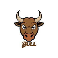 American Bull Head with Lettering Vector Art.