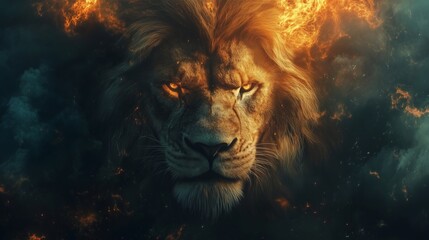 Naklejka premium Lion of Judah, exuding strength and power