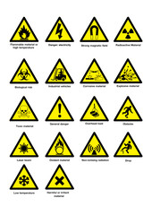 Warning Signs and Safety Hazard Symbols