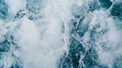 Fototapeta premium Abstract Ocean Foam Pattern with White and Blue Tones